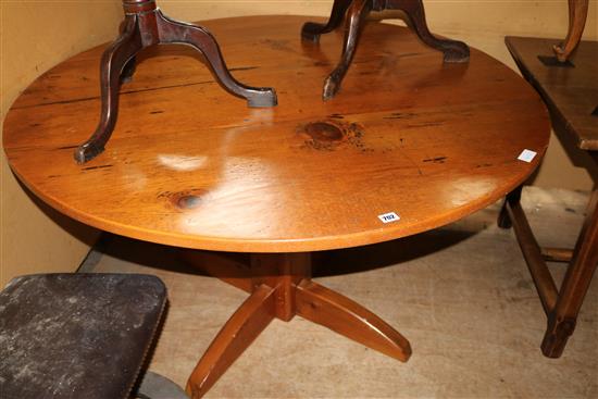 Reclaimed circular wooden table